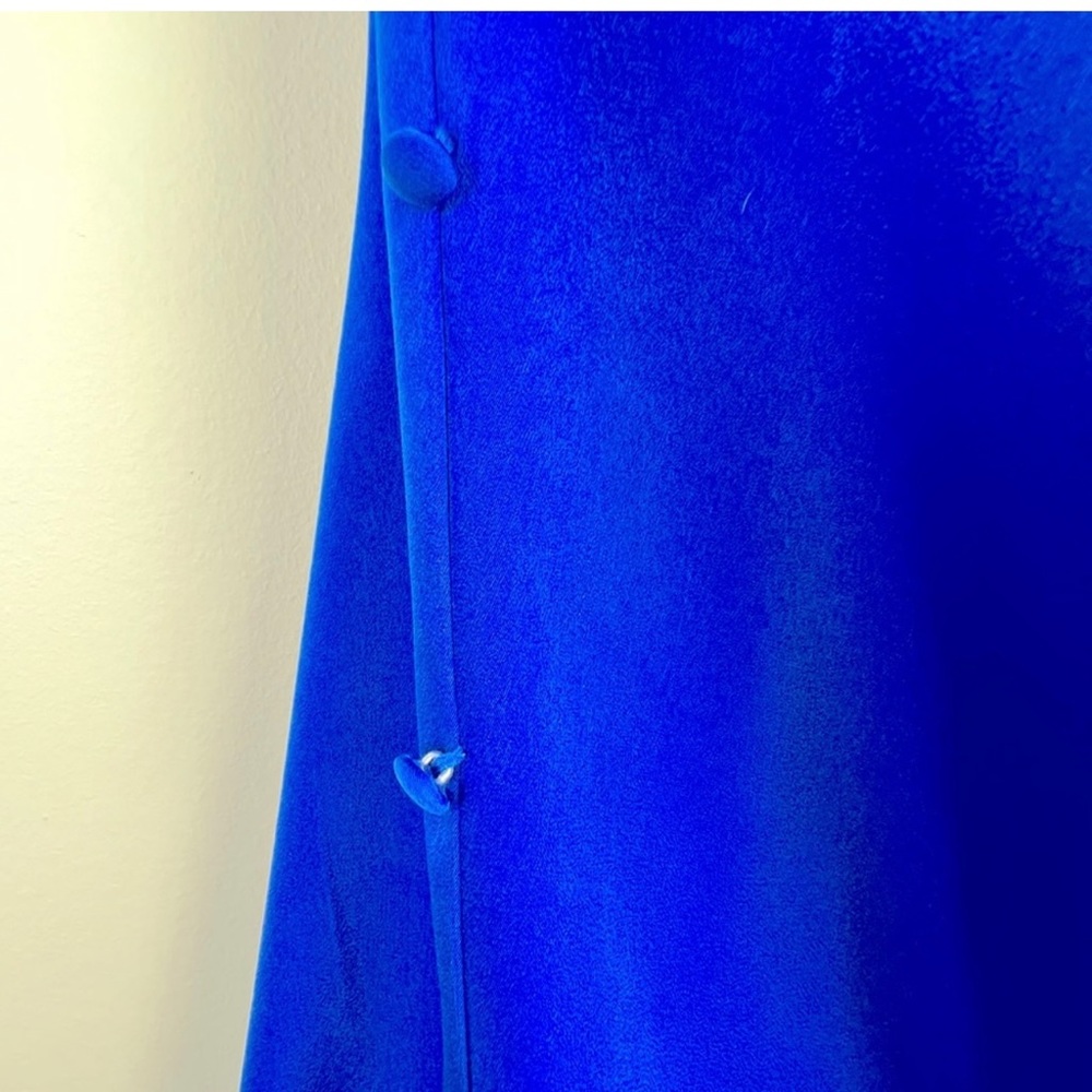 Cider Blue Slip Dress w/ Cowl Neckline - Picture 6 of 10